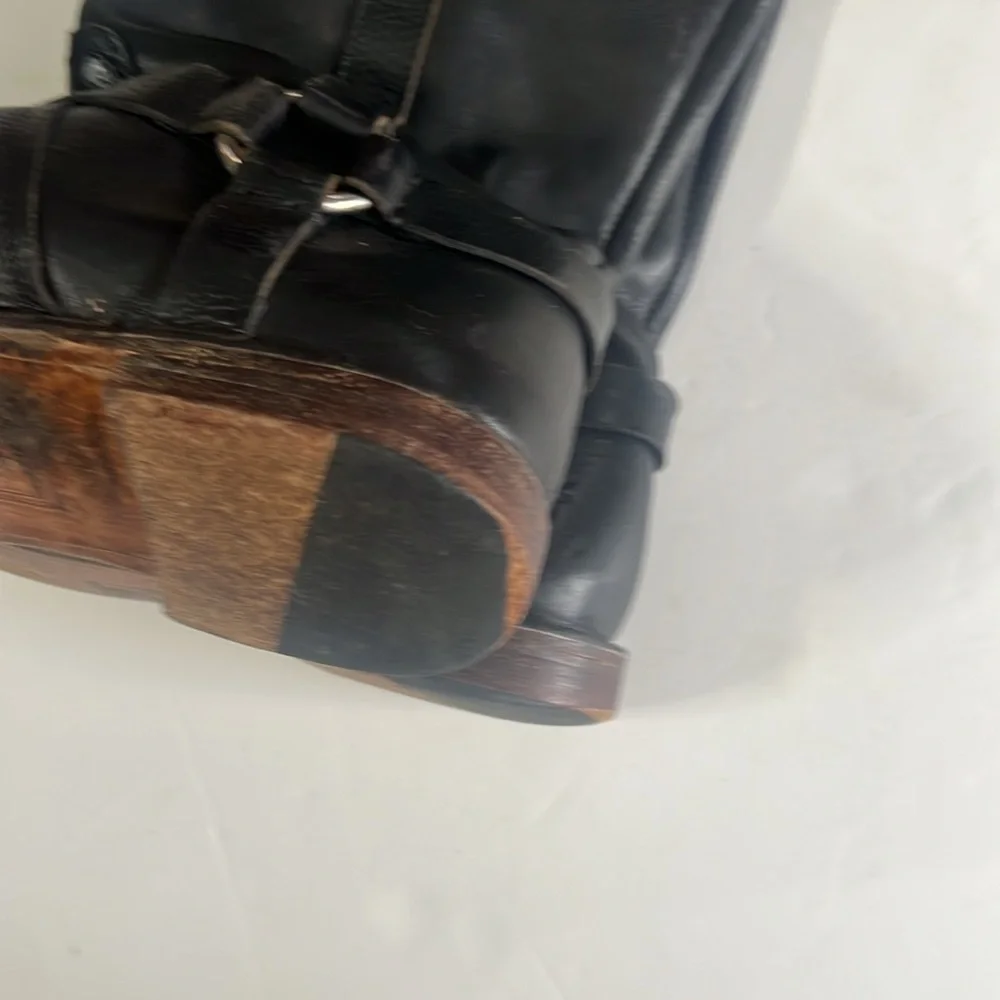 FRYE PAIGE LOOP HARNESS LEATHER BIKER WESTERN RIDING‎ BOOTS SUZE 9B 77540